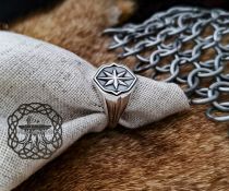 Sterling Silver Wind Rose Ring. Handmade Viking Jewelry.