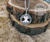 Sterling Silver Yggdrasil Necklace. Norse Viking Pendant.