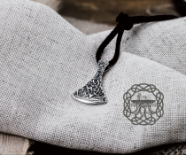Handmade Sterling Silver Viking Axe Pendant. Mammen Style Necklace.