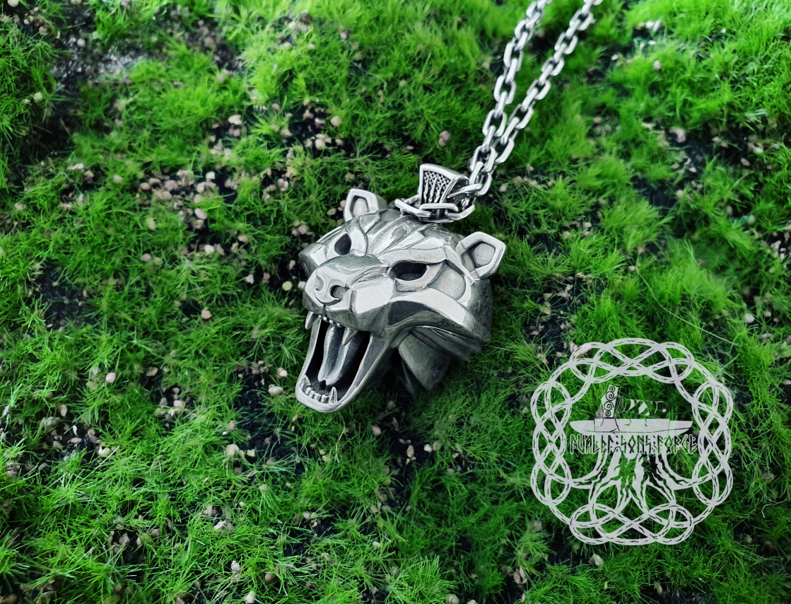 Bear Pendant Sterling Silver Bear Necklace Bear School Bear Medallion