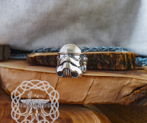 Handmade Sterling Silver Stormtrooper Ring. Star Wars Inspired Jewelry.