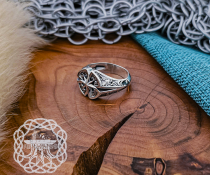 Sterling Silver Wind Rose Signet Ring. Handmade Compass Jewelry.