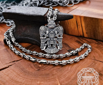 Stylized Sterling Silver Anchor Chain Necklace