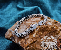 Sterling Silver Viking Arm Ring. Handmade Norse Bracelet.
