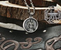 Handmade Sterling Silver Kratos Pendant. God of War Necklace.