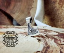 Handcrafted Viking Axe Necklace. Sterling Silver Norse Pendant.