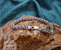 Sterling Silver Viking Bracelet. Handmade Norse Mythology Jewelry Gift.