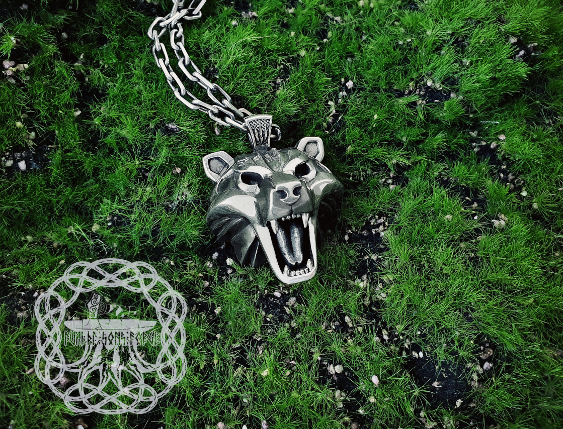Bear Pendant Sterling Silver Bear Necklace Bear School Bear Medallion