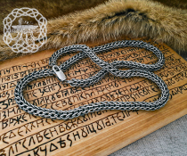 Handmade Sterling Silver Viking Chain Necklace