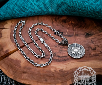 Handmade Sterling Silver Viking Anchor Chain Necklace