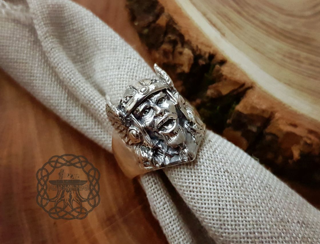 Thor Ring Viking Helmet Ring Viking Ring Sterling Silver Ring Viking Jewelry Norse Ring Scandinavian Ring