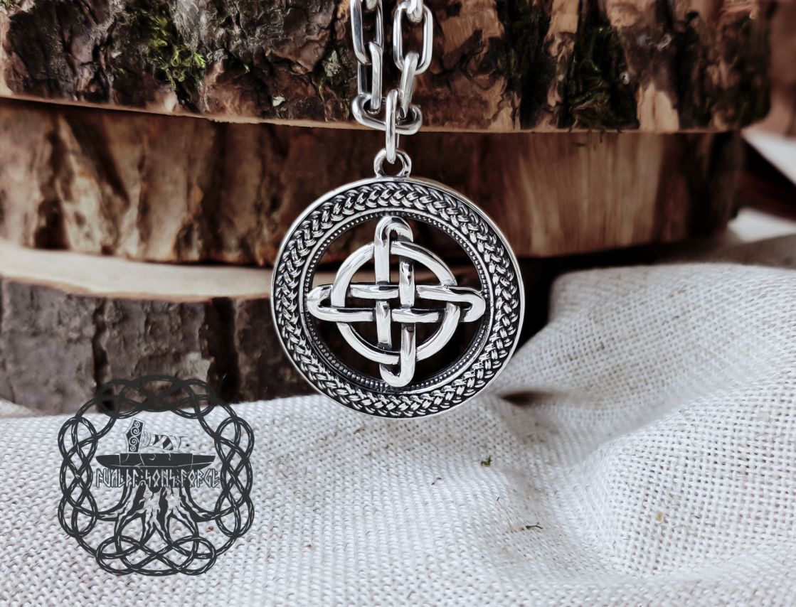 Sterling Silver Celtic Knot Pendant. Seasonal Symbol Necklace.