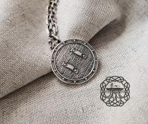 Handmade Sterling Silver Helm of Awe Pendant. Viking Norse Jewelry.