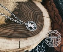 Sterling Silver Yggdrasil Necklace. Norse Viking Pendant.