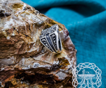 Sterling Silver Cross Statement Ring. Gothic Knight Jewelry.