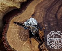 Sterling Silver Tiger Head Ring. Handmade Animal Jewelry.