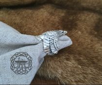 Handmade Sterling Silver Raven Ring. Norse Viking Animal Design.