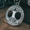 Handmade Sterling Silver Yggdrasil Pendant. Norse Viking Tree of Life Necklace.