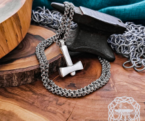 Handmade Sterling Silver Viking Chain. Norse Replica Necklace.