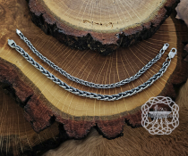 Sterling Silver Viking Bracelet. Handcrafted Braided Norse Replica.