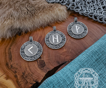 Handmade Sterling Silver Viking Rune Necklace. Urnes Style Pendant.