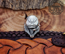 Handmade Sterling Silver Venom Ring. Superhero Cosplay Jewelry.