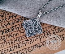 Handmade Sterling Silver Viking Dragon Pendant. Urnes Style Norse Jewelry.