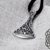 Handmade Sterling Silver Viking Axe Pendant. Mammen Style Necklace.