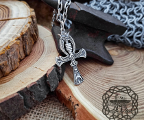Handmade Sterling Silver Ankh Pendant. Egyptian Cross Necklace.