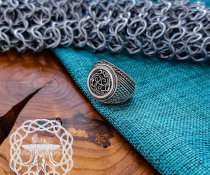 Sterling Silver Raven Knot Ring. Artisan Handmade Viking Design.