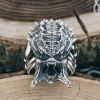 Sterling Silver Predator Ring. Unmasked Alien Design.