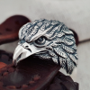 Handcrafted Sterling Silver Eagle Ring. Unique Animal Jewelry.