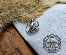 Sterling Silver Cross Statement Ring. Gothic Knight Jewelry.