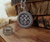 Handmade Sterling Silver Sown Field Pendant. Slavic Pagan Necklace.