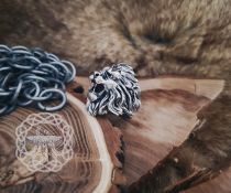 Handcrafted Sterling Silver Lion Ring. Biker Animal Jewelry.