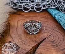 Sterling Silver Wind Rose Signet Ring. Handmade Compass Jewelry.