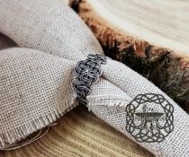 Handmade Sterling Silver Celtic Knot Ring. Triskele Artisan Design.