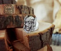 Thor Ring Viking Helmet Ring Viking Ring Sterling Silver Ring Viking Jewelry Norse Ring Scandinavian Ring