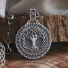Handmade Sterling Silver Yggdrasil Pendant. Norse Viking World Tree Necklace.