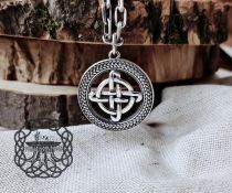 Sterling Silver Celtic Knot Pendant. Seasonal Symbol Necklace.