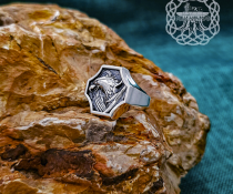 Sterling Silver Eagle Signet Ring. Handmade Animal Jewelry.