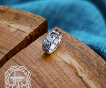 Sterling Silver Benjamin Franklin Ring. Handcrafted Artisan Jewelry.