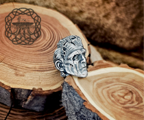 Handmade Sterling Silver Frankenstein Ring. Gothic Inspired Jewelry.