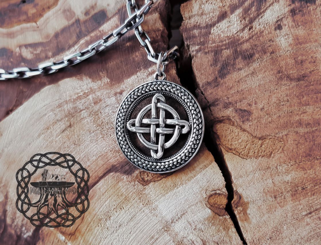 Sterling Silver Celtic Knot Pendant. Seasonal Symbol Necklace.