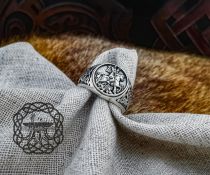 Handmade Sterling Silver Saint George Ring. Dragon Slayer Design.