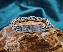 Mammen Style Sterling Silver Viking Bracelet. Based on the Cammin Casket.