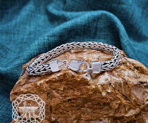 Sterling Silver Viking Arm Ring. Handmade Norse Bracelet.