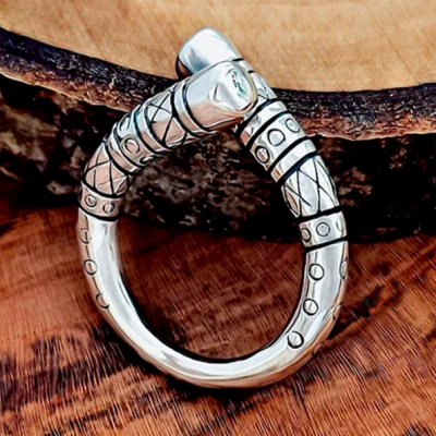 Sterling Silver Erlendur Ring. Authentic Handmade Viking Jewelry.