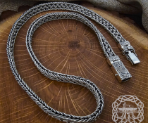 Sterling Silver Viking Chain Necklace. Authentic Mammen Design.