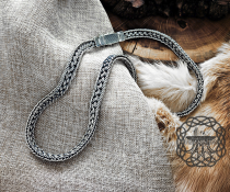 Sterling Silver Viking Chain Necklace. Authentic Mammen Design.